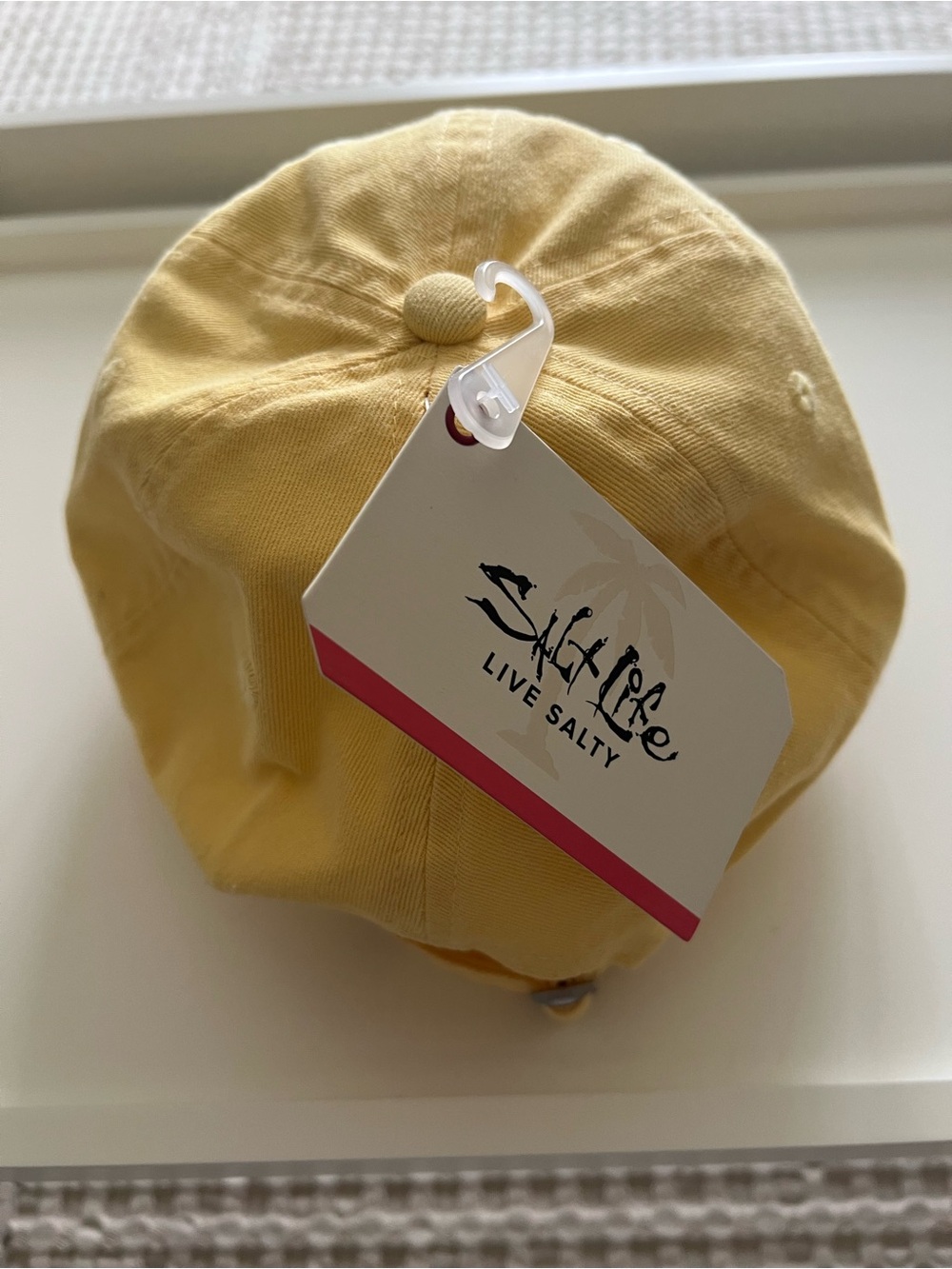 Salt Life Pale Yellow Baseball Cap with Anchor Logo - Picture 5 of 7